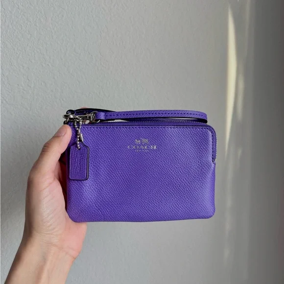 Coach Vibrant Purple Wristlet - Picture 1 of 4
